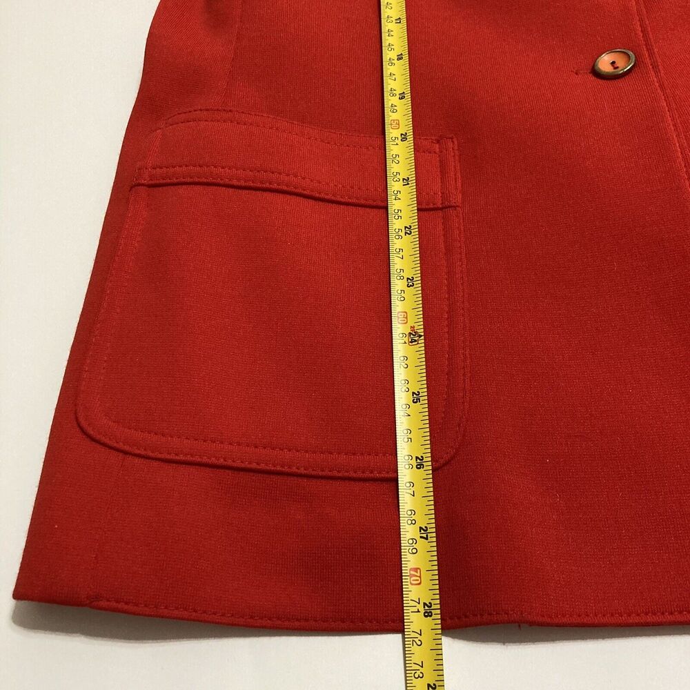 $5 SALE MUST GO Vintage 70s Alex Coleman Sportswear Red Blazer Jacket Size S - Picture 10 of 12